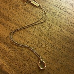 Kendra Scott clear pendant gem necklace